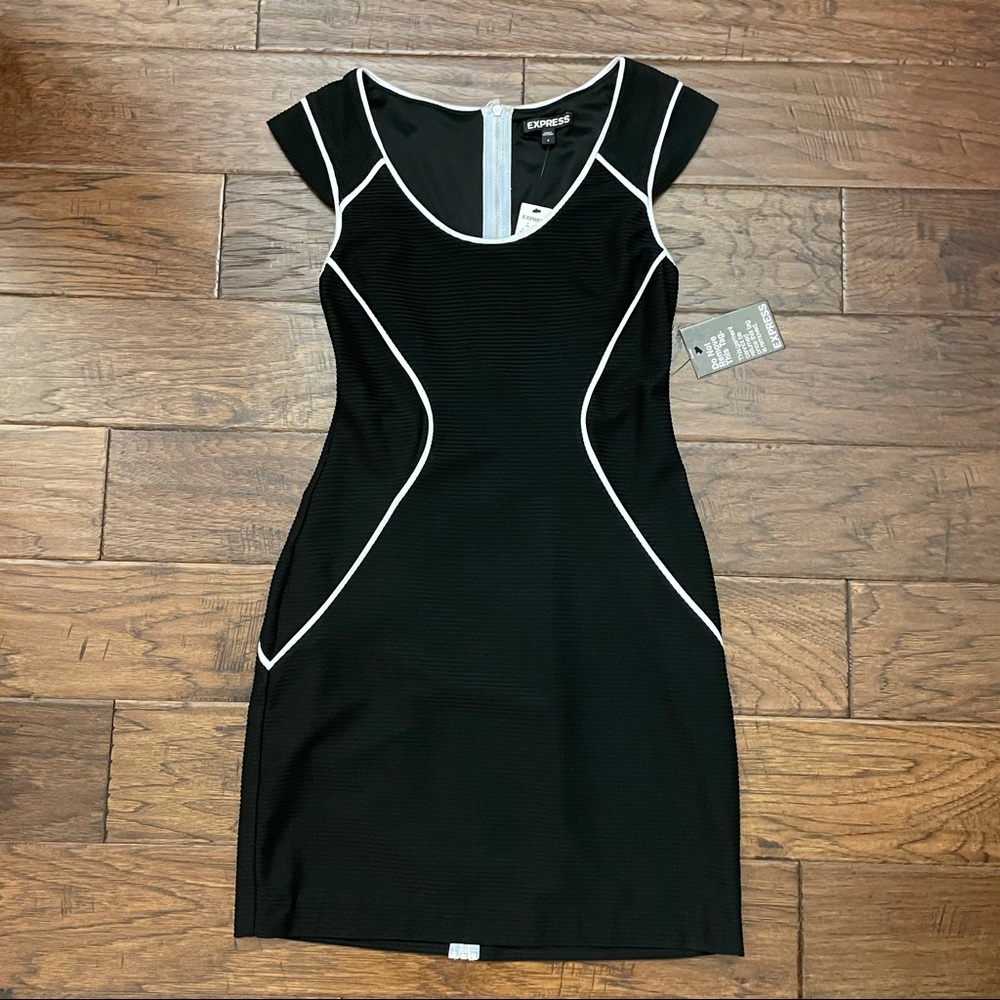 Express black bodycon dress